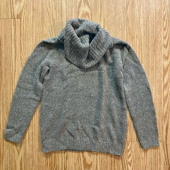 L.L. Bean Brown Wool Cowl Sweater Womens Medium Petite - Picture 10 of 10